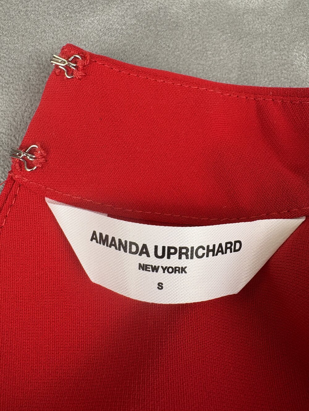 Amanda Uprichard Red Sleeveless Mock Neck Midi Dress Sz S - Picture 4 of 10